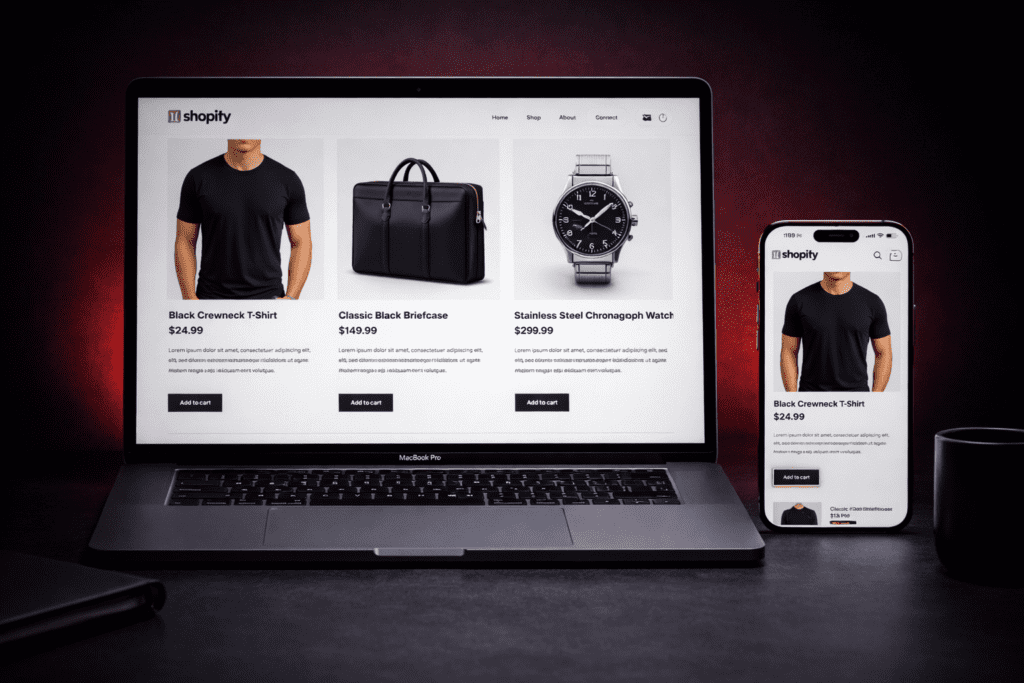 Shopify ecommerce store development white-label'